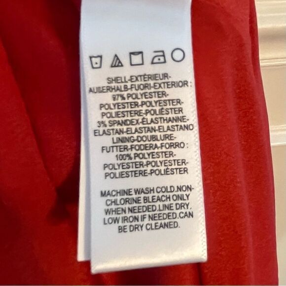 Dress The Population Sandro Mermaid Gown With Slit in Large Poppy Red, NWT - Picture 12 of 14